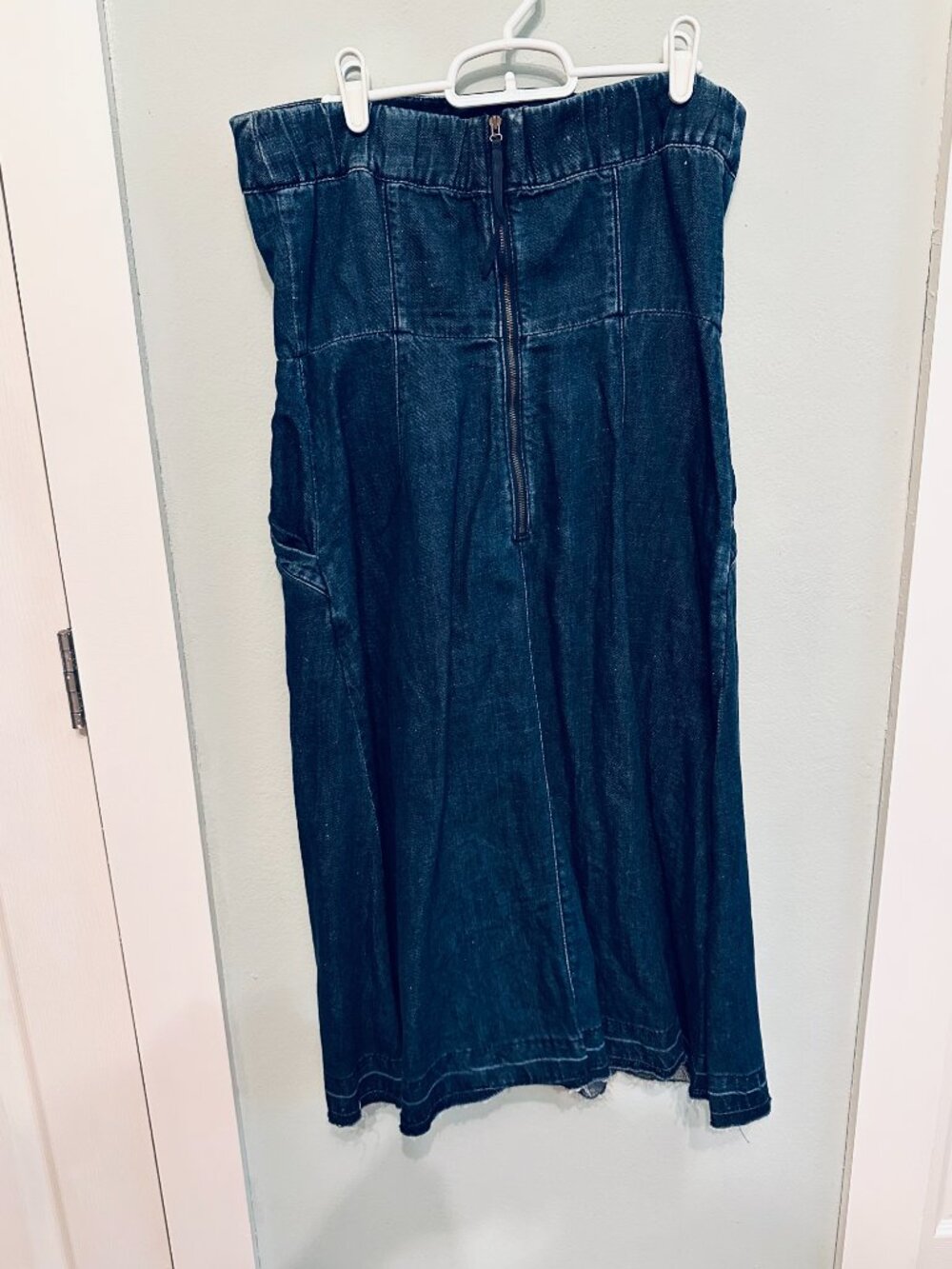 Anthropologie Holding Horses Strapless Denim A-Line Dress WITH POCKETS! - Picture 5 of 9